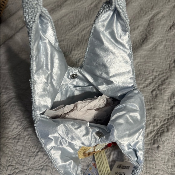 Beaded Beach Tote Bag with Sun and Seated Woman Motif - Picture 3 of 3